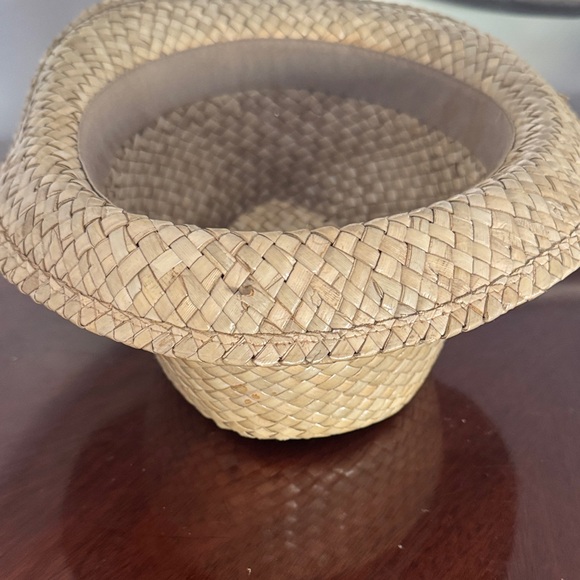 Barneys New York Tan Fedora with Red and Brown Band - Picture 7 of 7